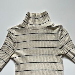 Vince Cream + Navy Ribbed Turtleneck